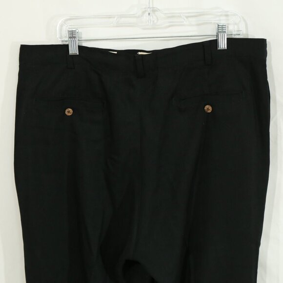 Joseph & Feiss 100% Silk Trousers | Black Dress Pants | Pleated | Men’s 38 - Picture 3 of 13